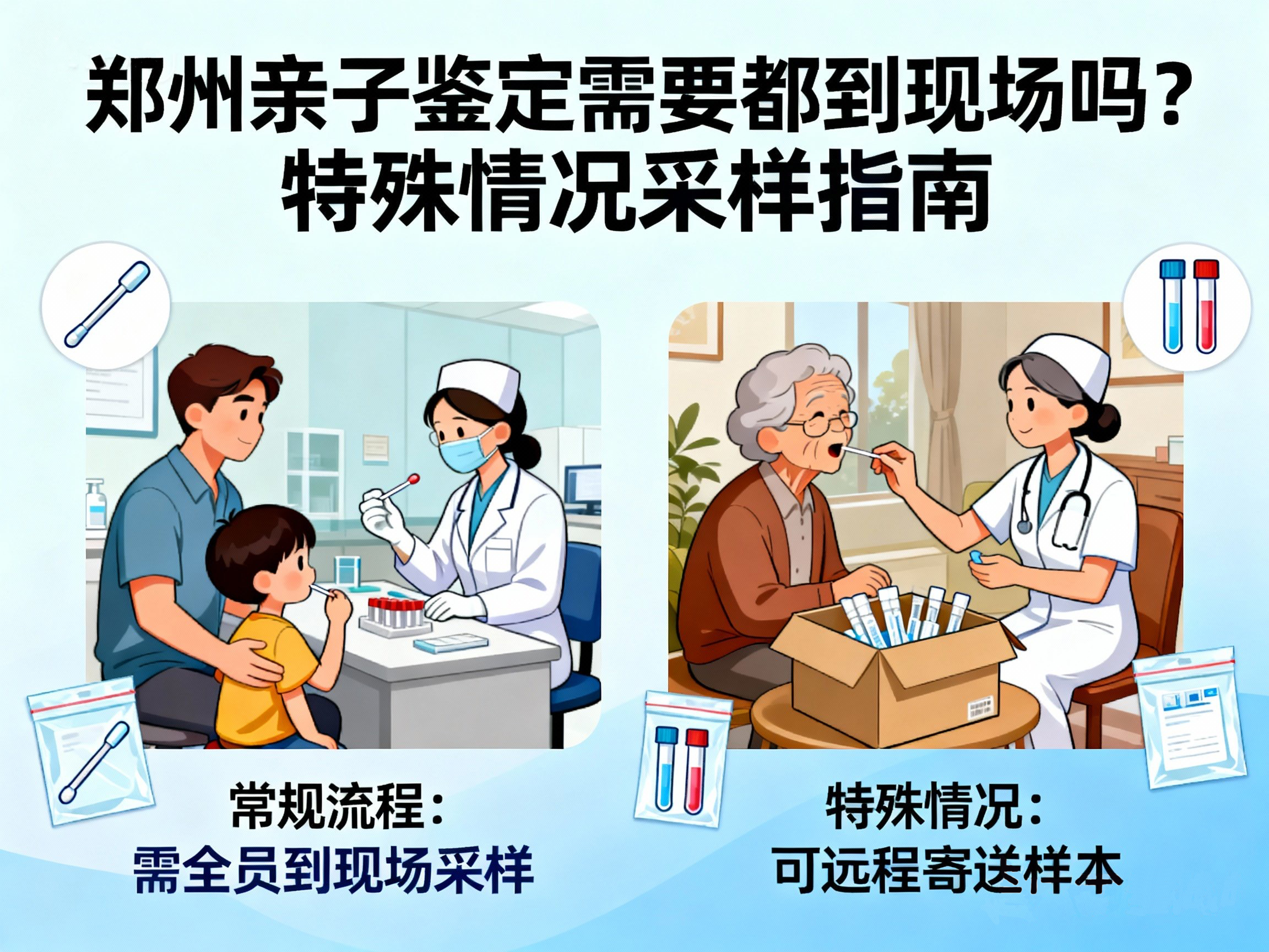 郑州亲子鉴定需要都到现场吗?特殊情况采样指南